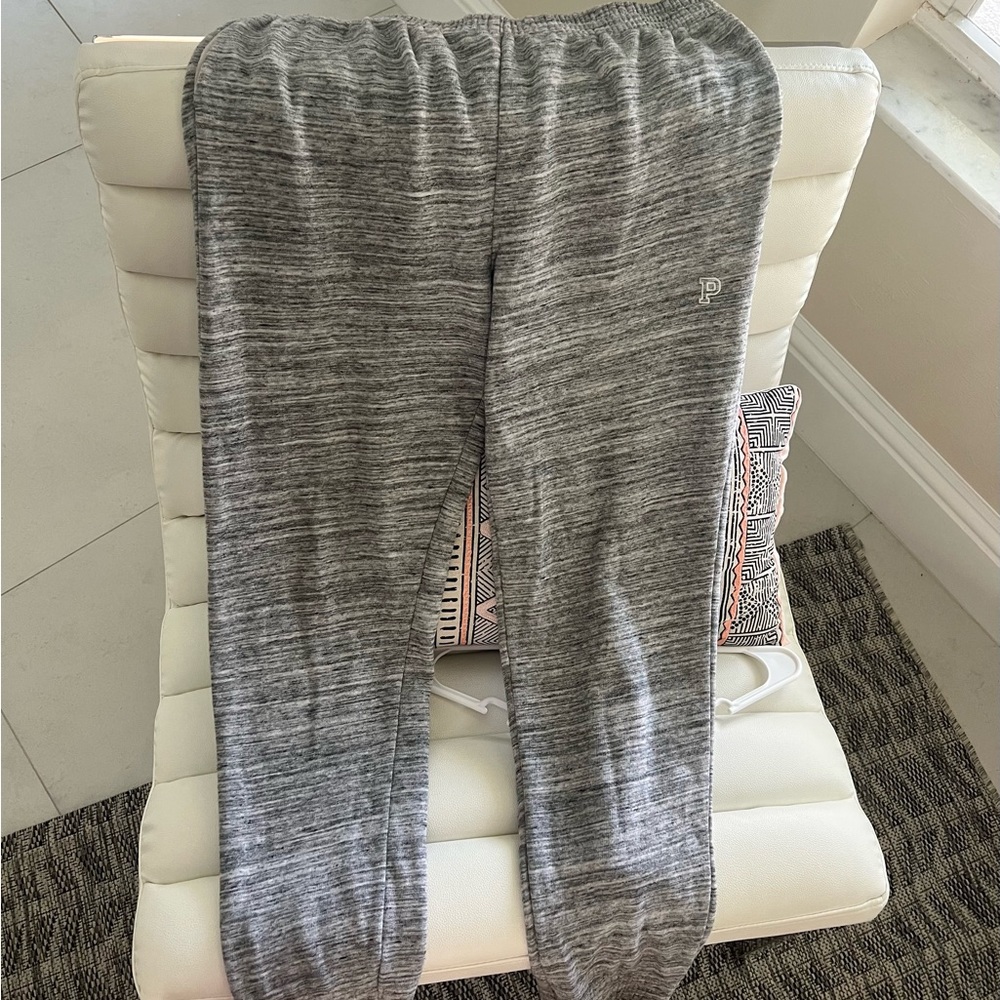 Women’s PINK Light Gray Jogger Sweatpants, size small